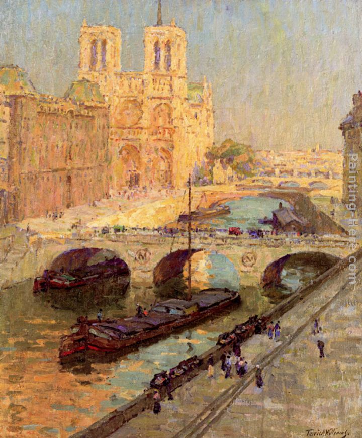 Notre Dame, Paris painting - Terrick Williams Notre Dame, Paris art painting